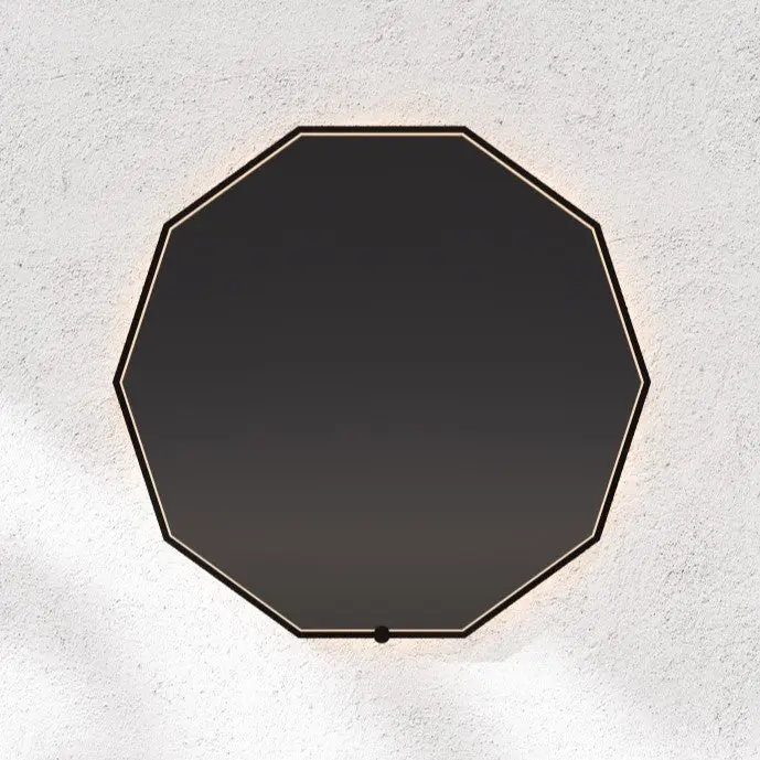 Deca LED Mirror in Black - Image 3