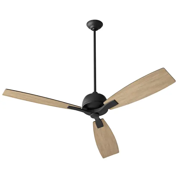 Collection: Juno Finish: Black Width: 60.00" Height: 15.73" Weight: 16.00 lb Wire: 80" Voltage: 120.00 V RPM: 119 Airflow: 5789 CFM Electricity Use: 36 W Airflow Efficiency: 186 CFM/W Blade Pitch: 16° Blade Span: 60" Blade Finish: Matte Black/Weathered Gray Blade Quantity: 3 Speeds: 6 Control: NA(W/WALL CONTROL) Downrod: 4.5"/6.5" Material: Steel, Wood, Aluminum, Copper Country of Origin: China Safety Listing: UL, ETL Safety Rating: Dry Manufacturer Warranty: Limited Lifetime