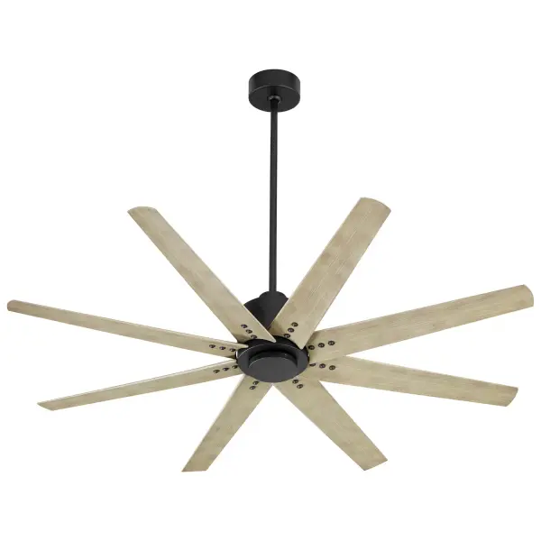 Collection: Fleet Finish: Black Height: 13.00" Weight: 24.00 lb Wire: 80" Voltage: 120.00 V RPM: 155 Airflow: 7662 CFM Airflow Efficiency: 270 CFM/W Blade Pitch: 13° Blade Span: 56" Blade Finish: Weathered Gray/Weathered Gray Blade Quantity: 8 Control: Remote control Downrod: 4"/6" Country of Origin: China Safety Listing: UL, ETL Safety Rating: Damp Manufacturer Warranty: Limited Lifetime