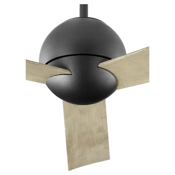 Collection: Rondure Finish: Black Width: 54.00" Height: 12.25" Weight: 15.50 lb Wire: 80" Voltage: 120.00 V RPM: 165 Airflow: 6665 CFM Electricity Use: 32 W Airflow Efficiency: 225 CFM/W Blade Pitch: 16° Blade Span: 54" Blade Finish: Weathered Gray/Weathered Gray Blade Quantity: 3 Speeds: 6 Control: WC 9787BB / 65000 Downrod: 4"/6" Material: Steel, Aluminum, Plastic, Copper Country of Origin: China Safety Listing: UL, ETL Safety Rating: Damp Manufacturer Warranty: Limited Lifetime - alternate view