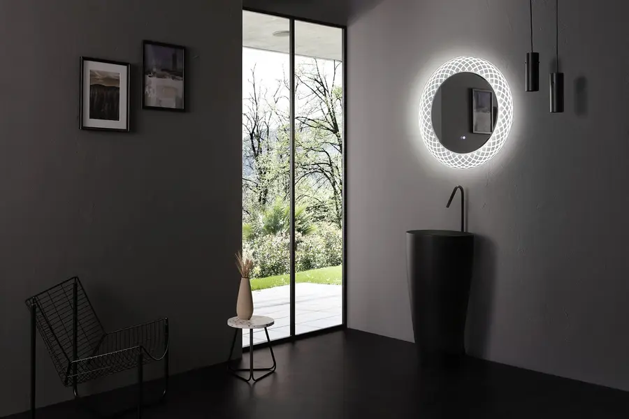 Perla 48" Round LED Backlit Mirror - Image 9