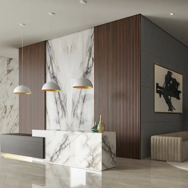 Lucci LED Pendant in White and Industrial Brass - Image 3