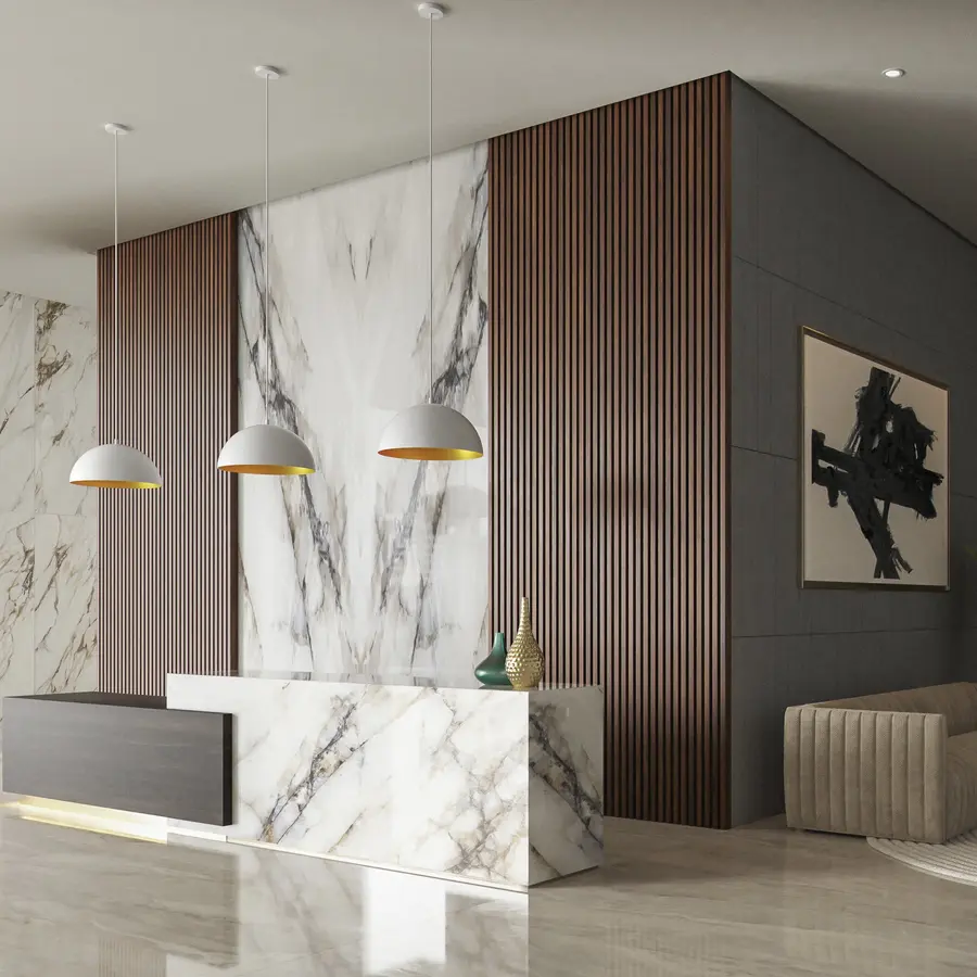 Lucci LED Pendant in White and Industrial Brass - Image 3