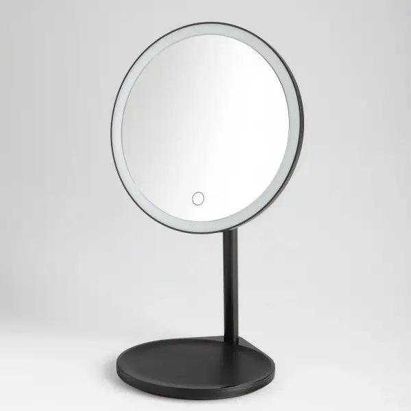 The Solo LED Mirror combines elegant Italian design with smart functionality. Features adjustable color temperature (3000K-6000K), wireless phone charging shelf, built-in defogger, and battery-powered portability with multiple mounting options.