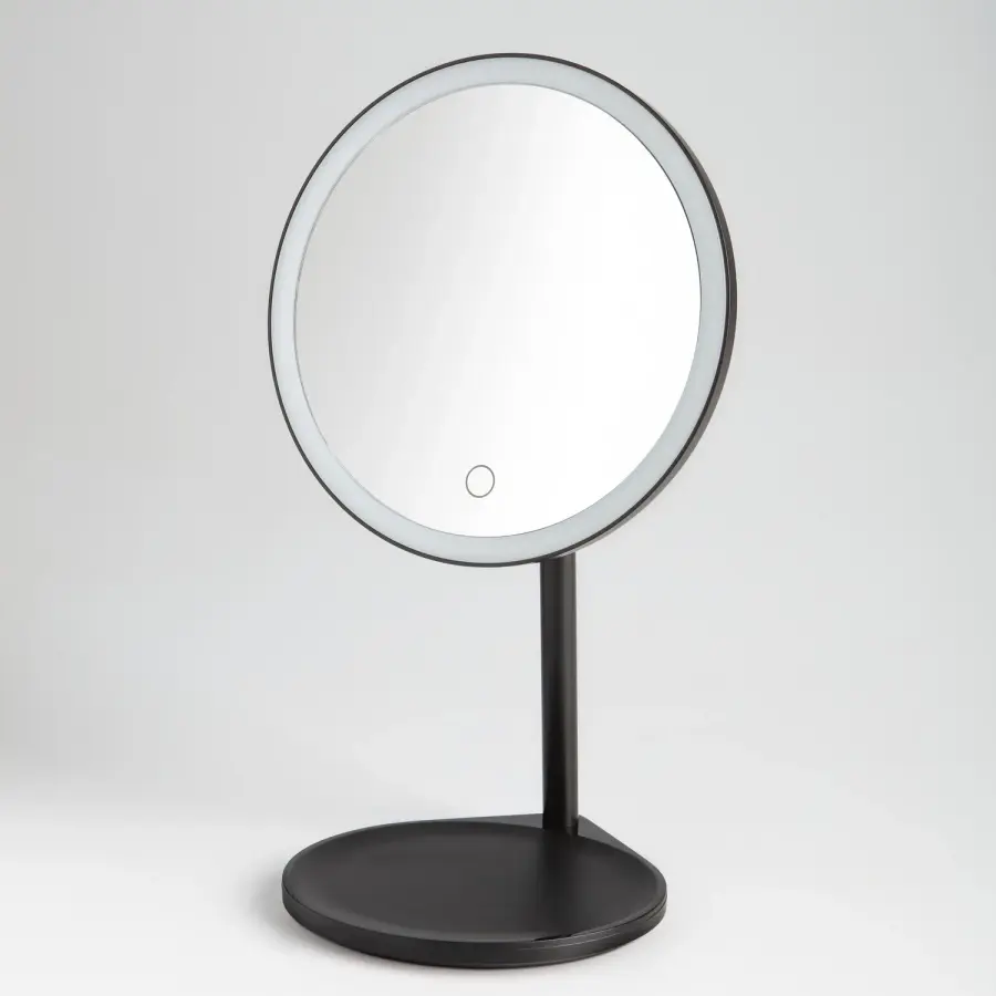 Solo LED Lighted Makeup Mirror in Black - Image 1