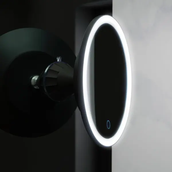 Solo LED Lighted Makeup Mirror in Black - Image 8