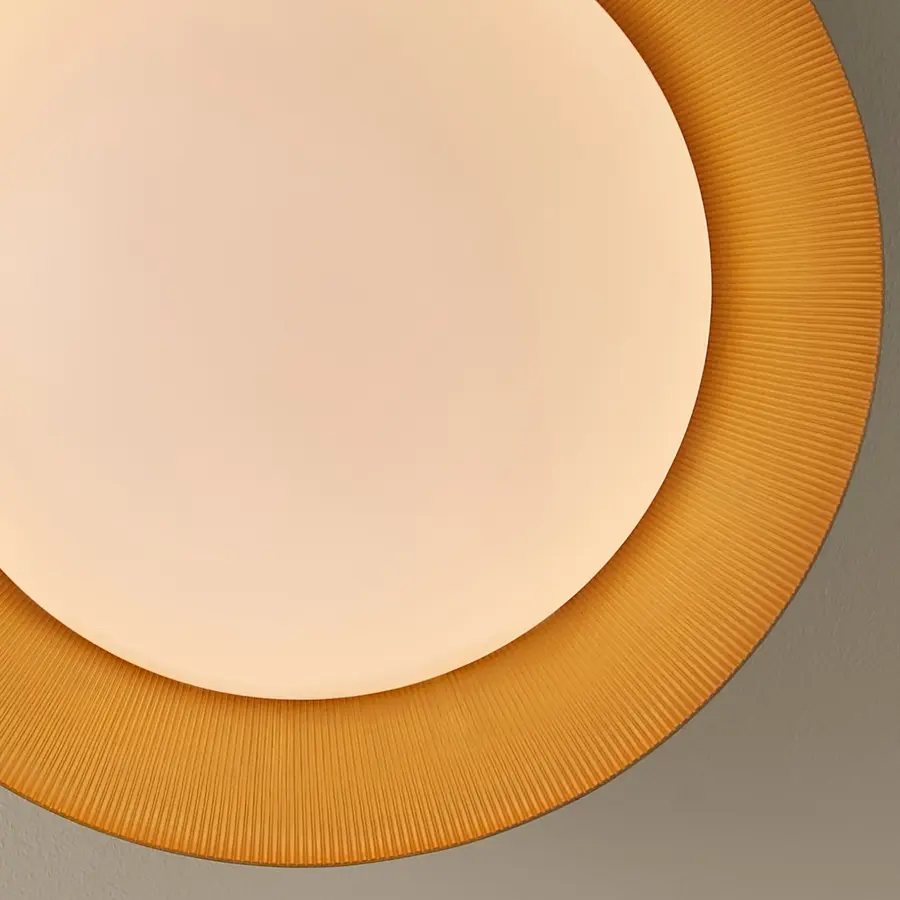 Lucci LED Flush Mount in Black with Industrial Brass - Image 7