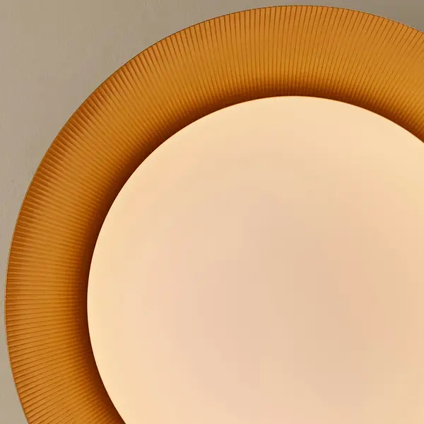 Lucci LED Flush Mount in Black with Industrial Brass - Image 7