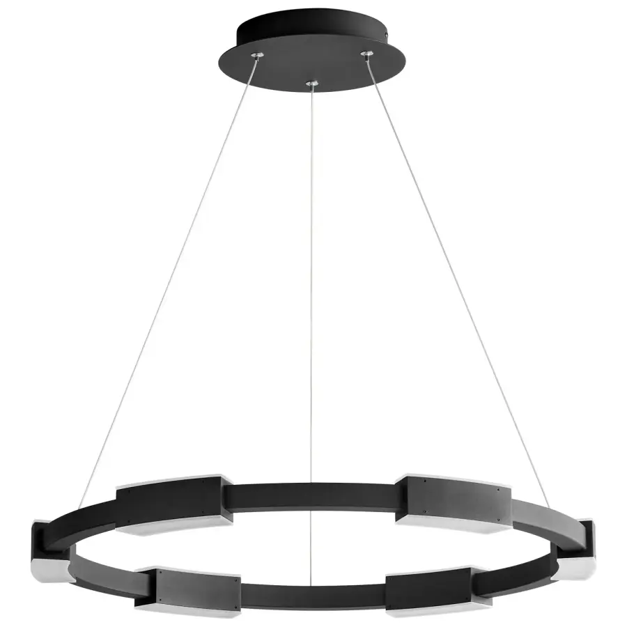 Dieter 6-Light LED Linear Pendant in Black - Image 1