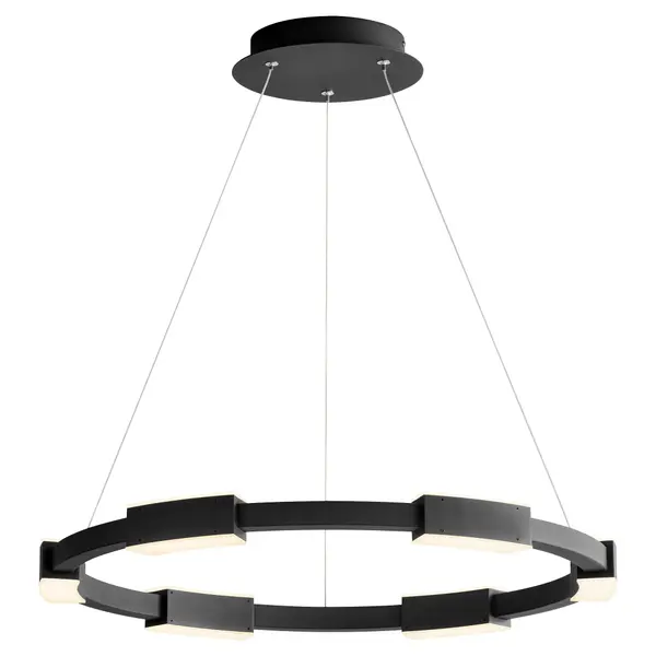 The Dieter LED pendant delivers contemporary minimalism with integrated LED technology. Its slim 24-inch profile and black finish create a sophisticated focal point over dining tables and kitchen islands. - alternate view