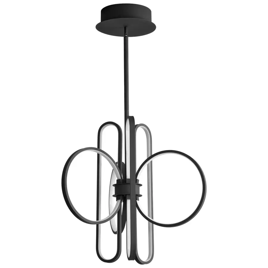 Lupe 6-Light LED Pendant in Black - Image 1