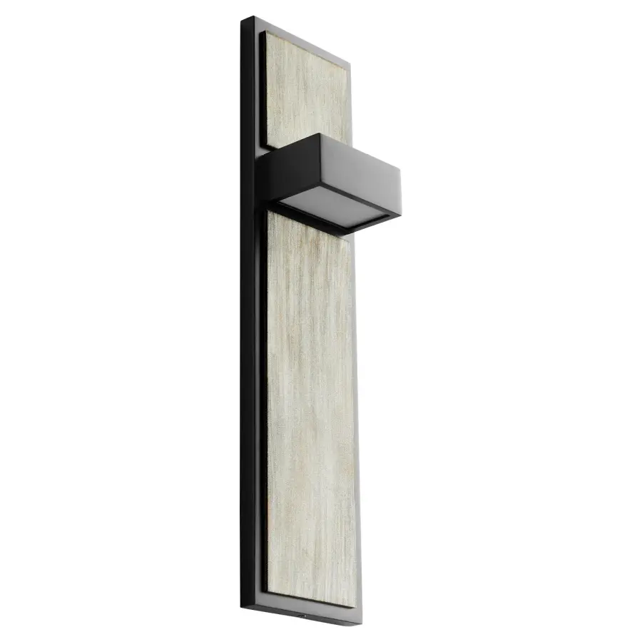 Guapo LED Wall Sconce in Black and Weathered Oak - Image 1