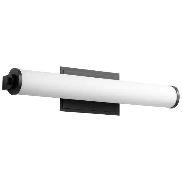 The Tempus LED vanity light combines sleek contemporary styling with integrated LED technology. Its matte white acrylic diffuser provides even, shadow-free illumination ideal for grooming tasks.