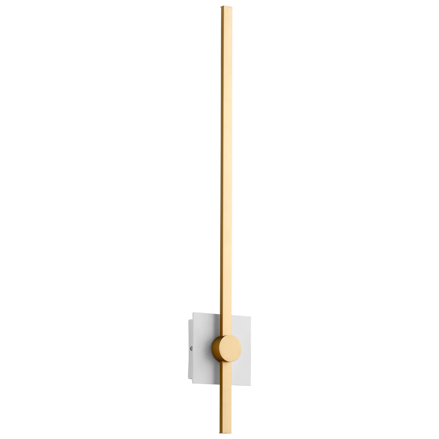 Zora LED Wall Sconce in White and Industrial Brass