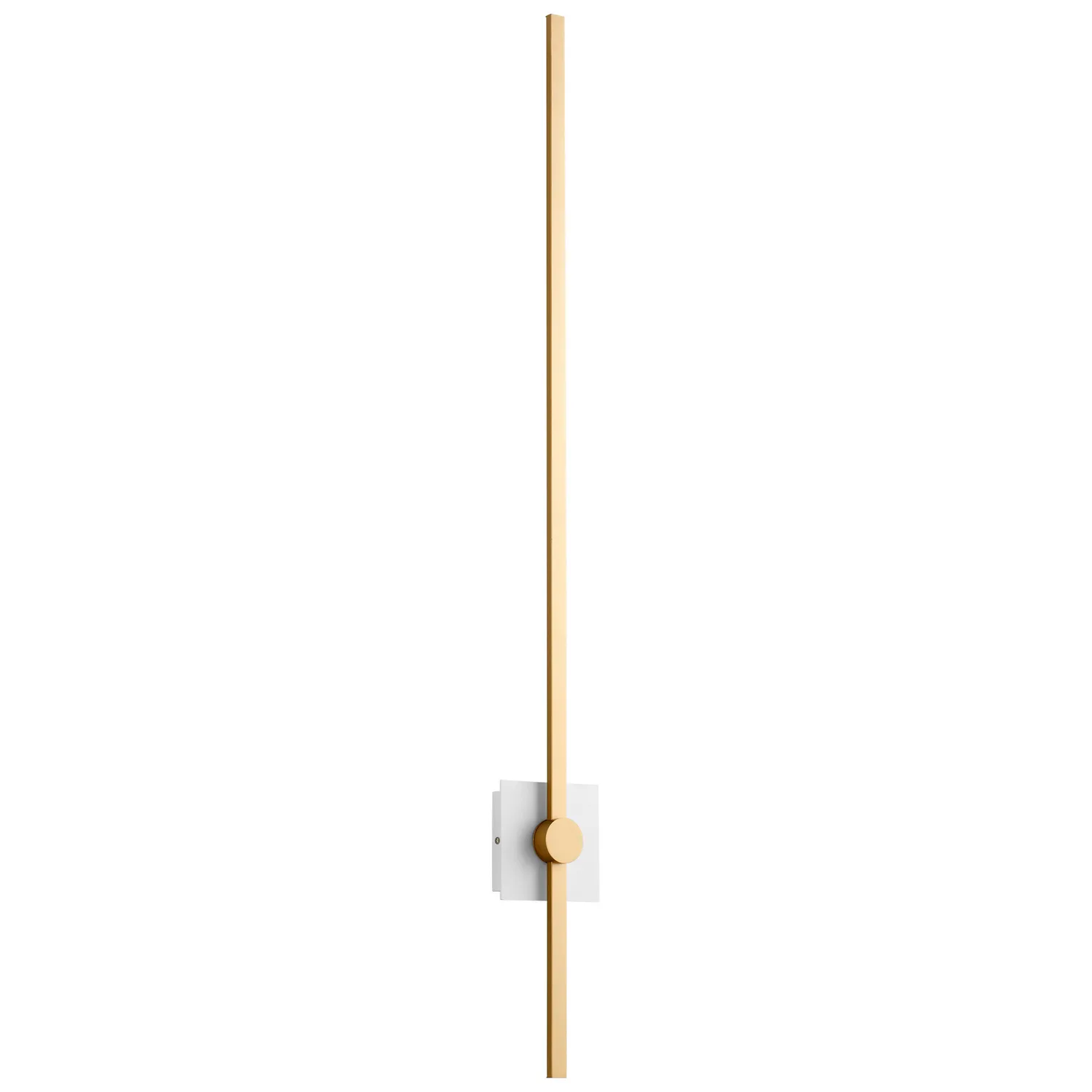 Zora LED Wall Sconce in White and Industrial Brass