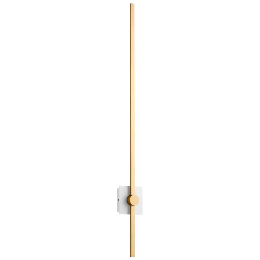 Zora LED Wall Sconce in White and Industrial Brass - Image 1