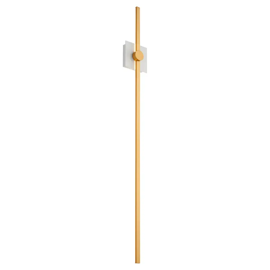 Zora LED Wall Sconce in White and Industrial Brass - Image 3