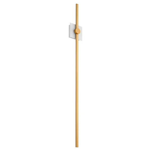 Zora LED Wall Sconce in White and Industrial Brass - Image 4