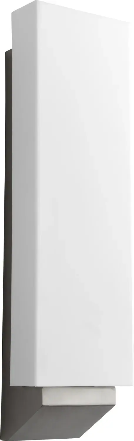 The Polaris LED Wall Sconce delivers modern illumination with integrated LED technology and a clean satin nickel finish. Its vertical design and matte white glass provide soft, even light ideal for bathrooms and hallways.