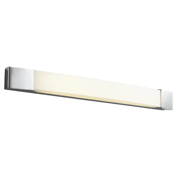 The Apollo LED vanity light delivers bright, even illumination with integrated LED technology in a streamlined polished chrome design. Perfect for modern bathrooms seeking clean lines and reliable task lighting. - alternate view