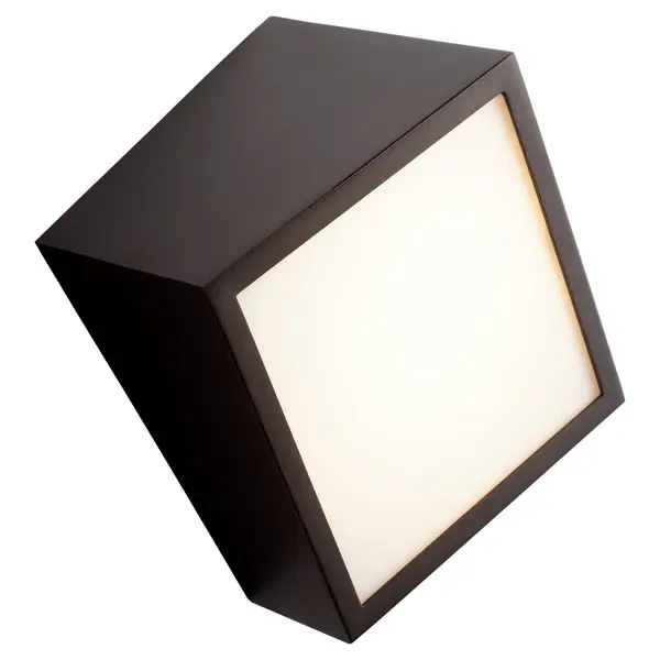 The Zeta LED Wall Sconce delivers efficient, maintenance-free lighting in a compact profile. Its integrated LED provides warm 3000K light with excellent color rendering, while the oiled bronze finish and matte white shade create a clean, contemporary look suitable for various residential and commercial settings. - alternate view