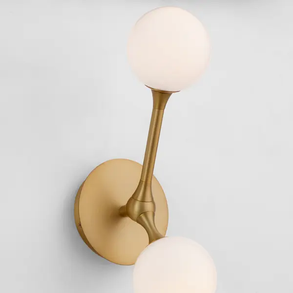 Orbe LED Wall Sconce in Brushed Brass - Image 3