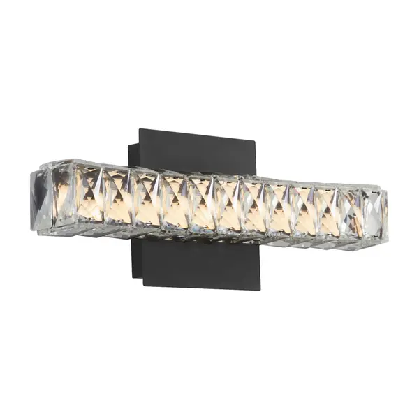 The Élan LED Wall Sconce delivers modern, energy-efficient lighting in a compact black finish. With integrated LED technology and a high 90 CRI, it provides excellent color rendering for bathrooms and hallways. - alternate view