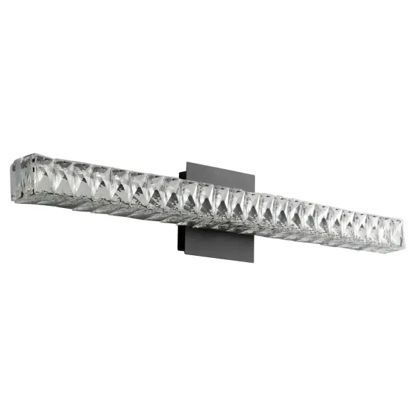 The Élan LED vanity light delivers modern sophistication with integrated LED technology and exceptional 90 CRI for accurate color rendering. Its 30-inch width makes it ideal for standard bathroom vanities, while the damp rating ensures reliable performance in humid environments.