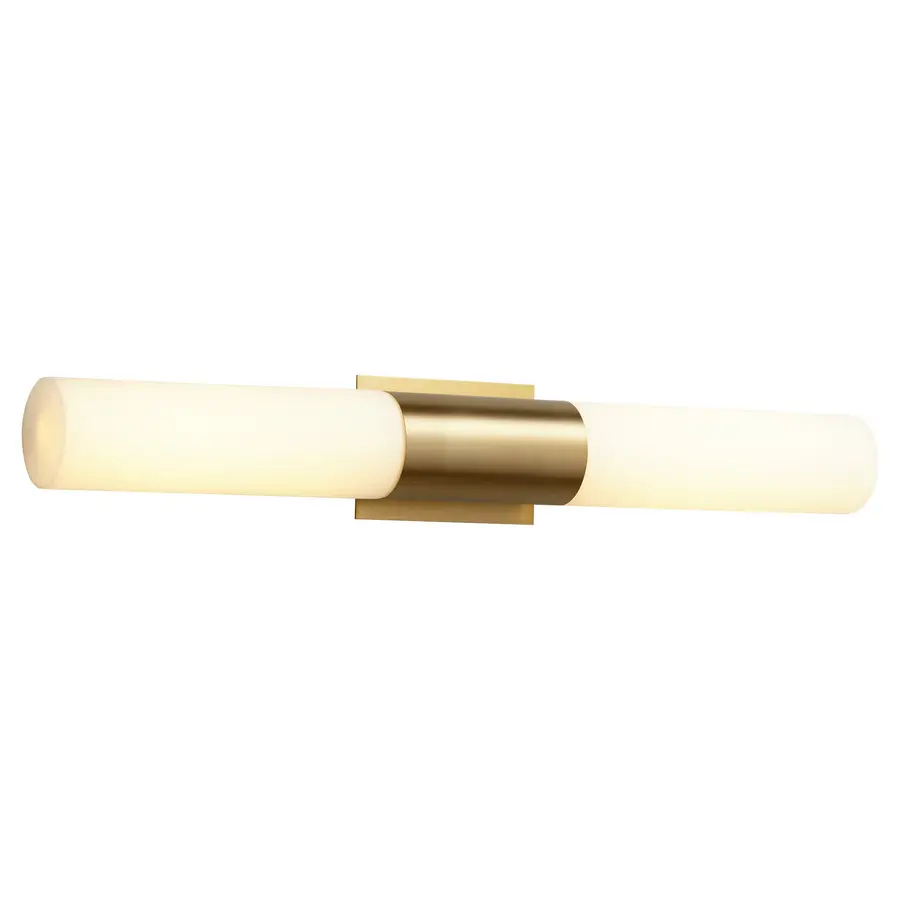 Magnum LED Vanity Light in Aged Brass - Image 2