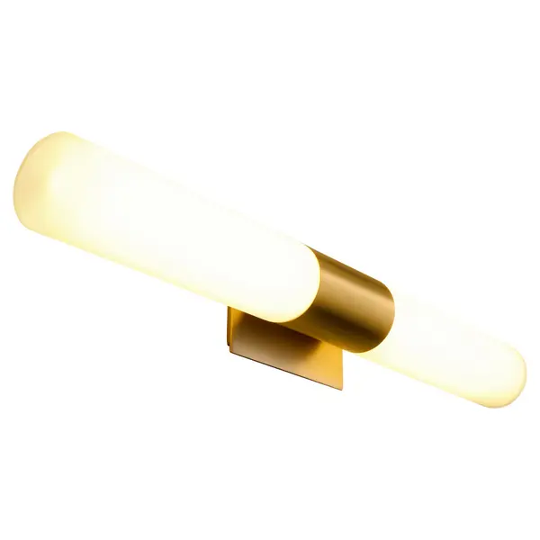 Magnum LED Vanity Light in Aged Brass - Image 3