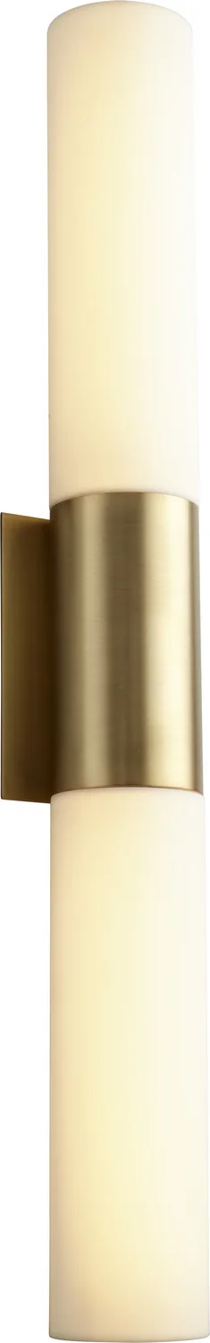 Magnum LED Vanity Light in Aged Brass