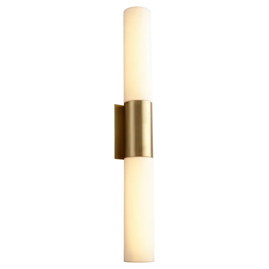 Magnum LED Vanity Light in Aged Brass - Image 3