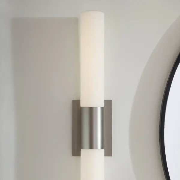 Magneta LED Vanity Light in Satin Nickel - Image 7