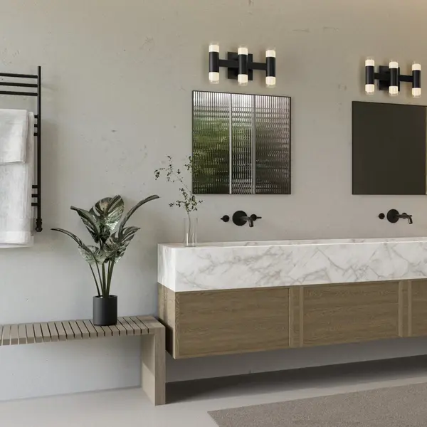 Alarum LED Vanity Light in Black - Image 5