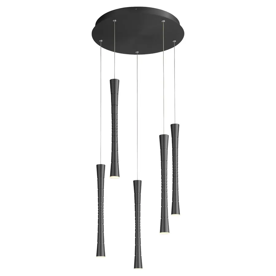 Sabre LED 5-Light Pendant in Black - Image 2