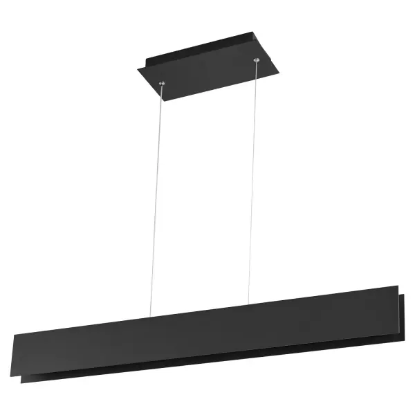 The Brio LED pendant delivers contemporary style with integrated LED technology. Its slim 2-inch profile and 36-inch adjustable length make it ideal for kitchen islands and dining tables. High CRI of 90 ensures excellent color rendering.