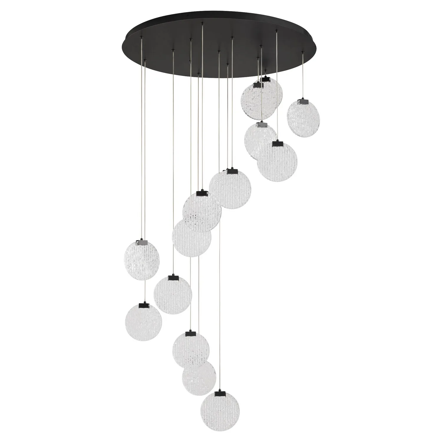 Axiom 15-Light LED Pendant in Black