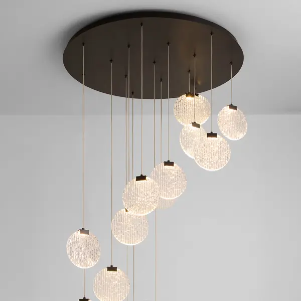 Axiom 15-Light LED Pendant in Black - Image 3
