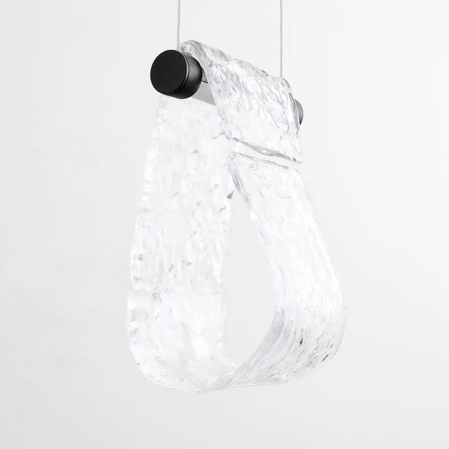 Veer LED Pendant in Black - Image 3