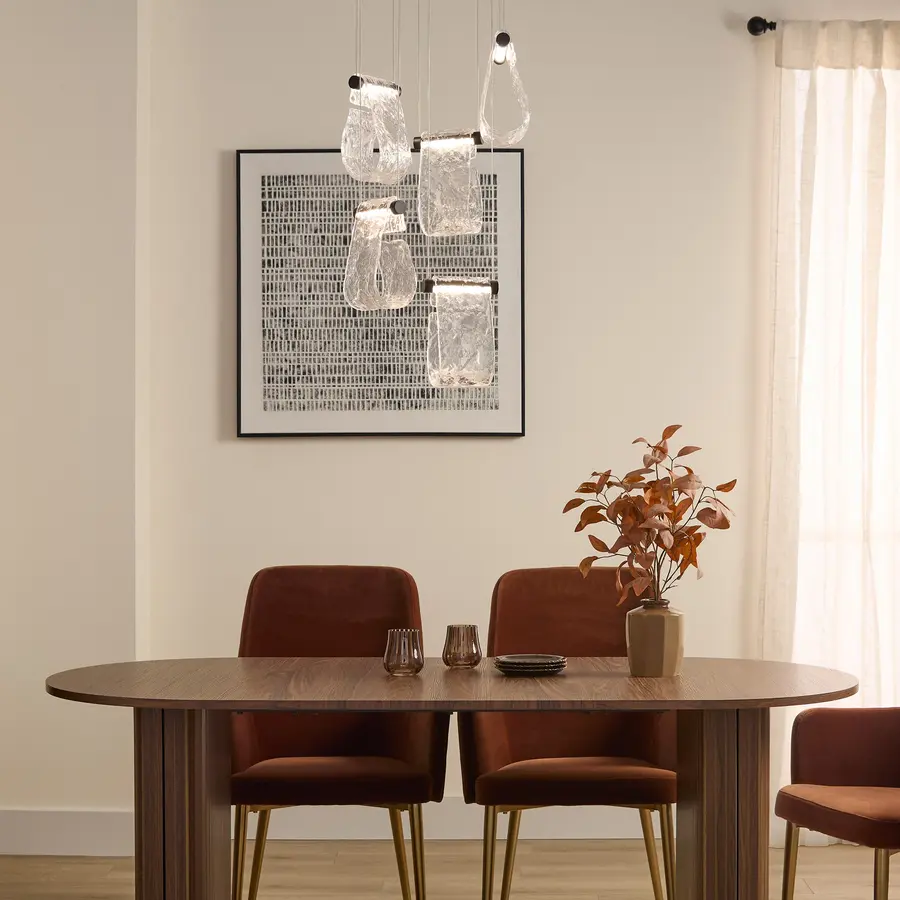 Veer LED Pendant in Black - Image 5
