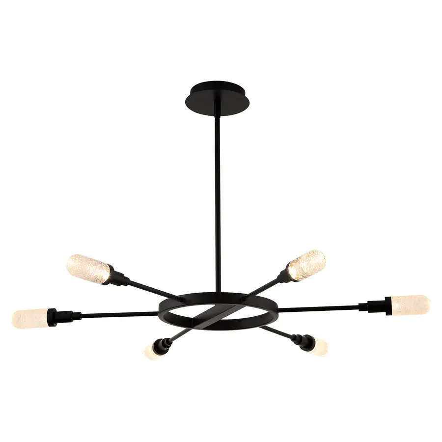 Sperano 6-Light LED Chandelier in Matte Black - Image 2