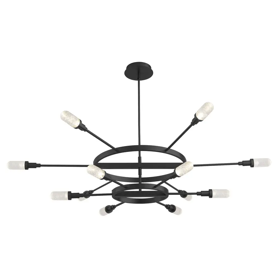 Sperano 12-Light LED Chandelier in Matte Black - Image 2