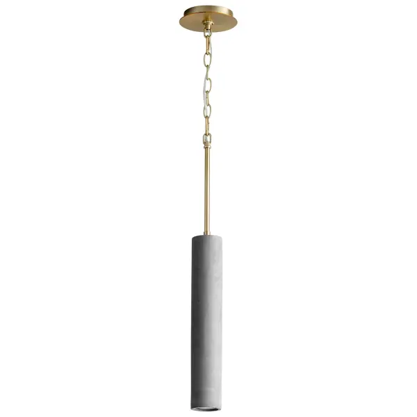 Collection: Totem Finish: Dark Gray|Aged Brass Width: 2.75" Height: 16.50" Weight: 8.50 lb Bulbs Included Number of Bulbs: 1 Bulb Base: Array Light Source: LED Color Temperature: 3000 K CRI: 90 Voltage: 120.00 V Material: Concrete|Steel Country of Origin: China Safety Listing: UL, ETL Safety Rating: Damp LED
