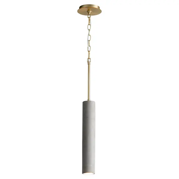 Collection: Totem Finish: Dark Gray|Aged Brass Width: 2.75" Height: 16.50" Weight: 8.50 lb Bulbs Included Number of Bulbs: 1 Bulb Base: Array Light Source: LED Color Temperature: 3000 K CRI: 90 Voltage: 120.00 V Material: Concrete|Steel Country of Origin: China Safety Listing: UL, ETL Safety Rating: Damp LED - alternate view