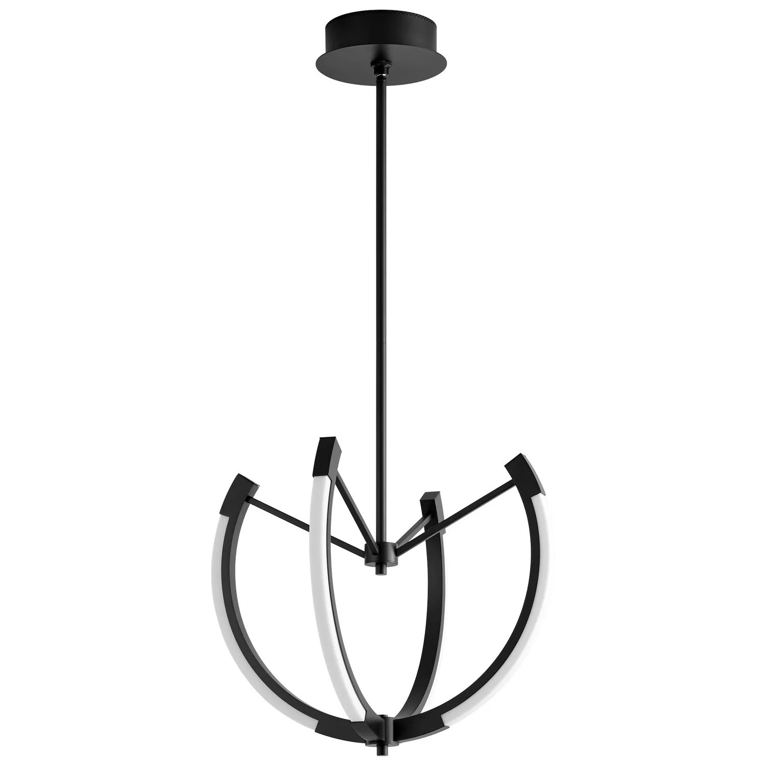 Utopia LED 4-Light Semi-Flush Mount in Black
