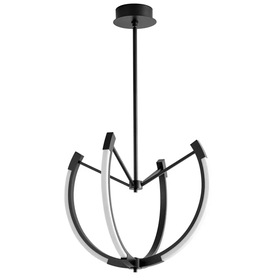 Utopia 4-Light LED Ceiling Mount in Black - Image 1