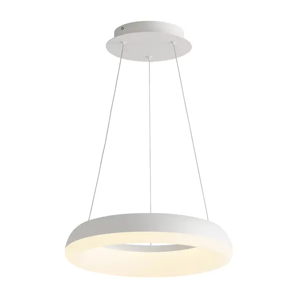 The Roswell LED pendant delivers impressive 2490 lumens from a compact 15.75-inch profile. Its clean white finish and integrated LED make it ideal for modern spaces requiring bright, efficient task lighting. - alternate view