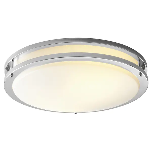 The Oracle LED flush mount delivers bright, efficient lighting in a contemporary polished chrome finish. Its low-profile design and integrated LED technology make it ideal for spaces with standard ceiling heights. - alternate view