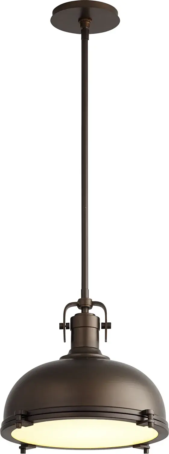 The Vida LED Pendant combines traditional Tiffany glass styling with modern LED efficiency. Its 16.5-inch diameter and oiled bronze finish bring warmth to kitchens and dining spaces while the integrated LED provides energy-efficient illumination.