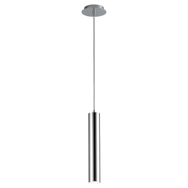 The Idol LED pendant delivers modern minimalism with its polished chrome finish and compact 2.75-inch profile. Integrated LED technology provides warm 3000K light with excellent color rendering, making it ideal for task lighting in tight spaces. - alternate view
